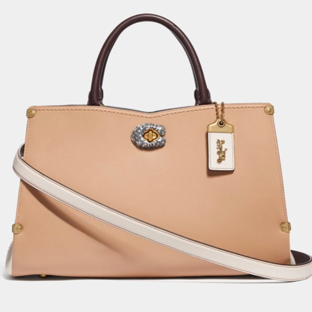 Coach Mason Carryall Colorblock Snakeskin Handbag